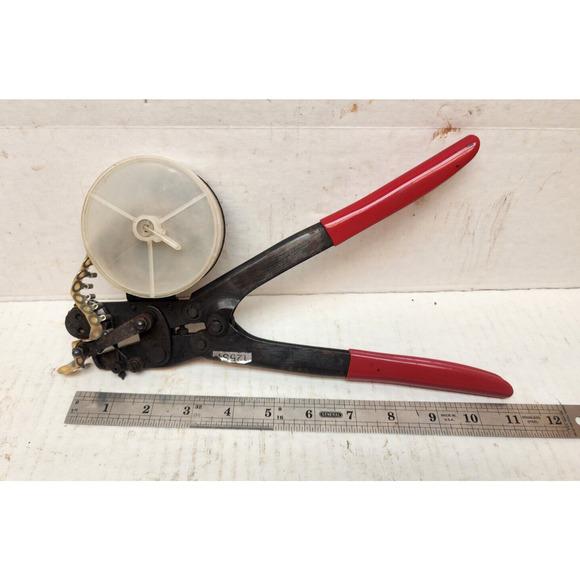 Rare Hard to find Self Feeding Hand Crimp terminal Crimper Tool Free Shipping - Picture 9 of 10